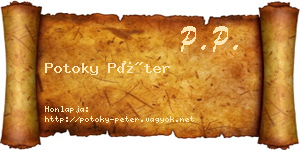 Potoky Péter névjegykártya